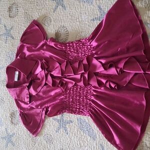 Piper & Blue Fuchsia Satin Top